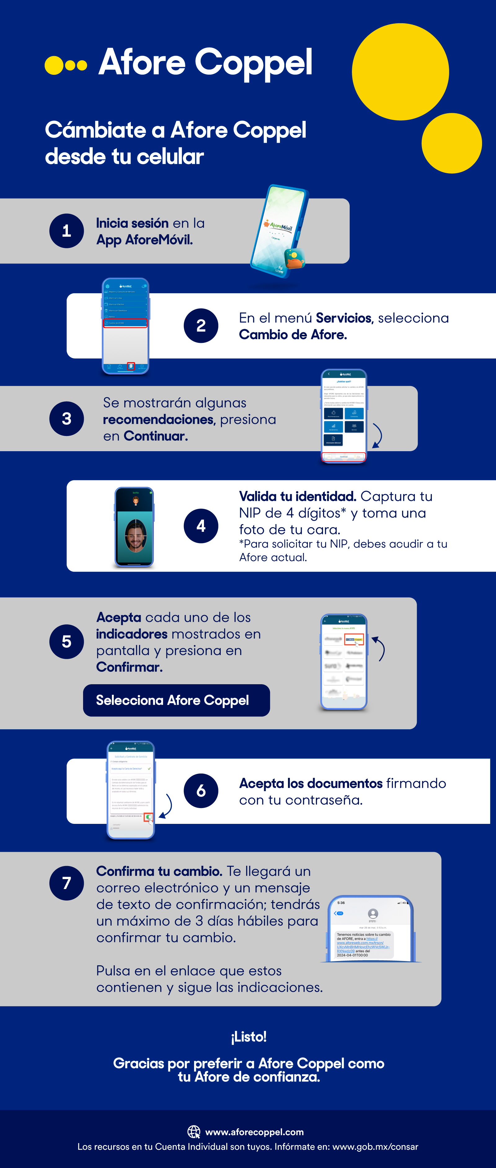 Guías para cambiarte a Afore Coppel - App