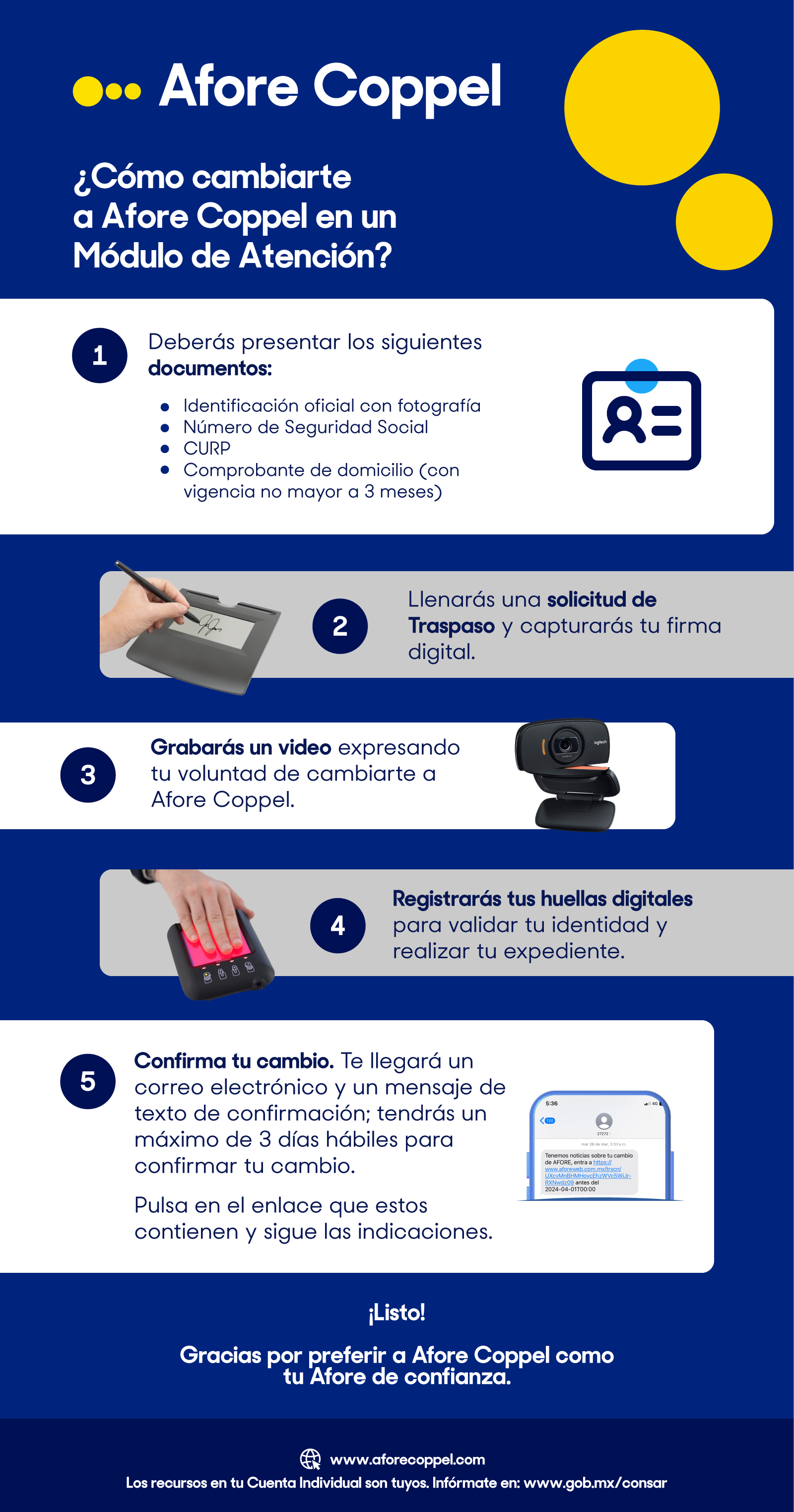 Guías para cambiarte a Afore Coppel - Módulo
